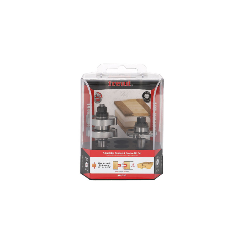 Ensemble de fraises à languettes et rainures  D44-44,4 Q12 E9,5 - 34 H68-88 Freud