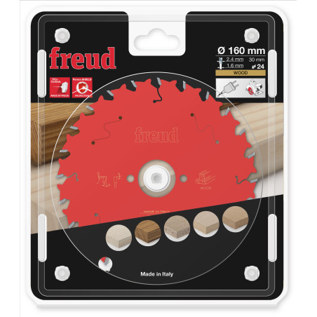 Lame pour scie circulaire portative D160 2,4/1,6 AL30 Z24 BA 15° Freud