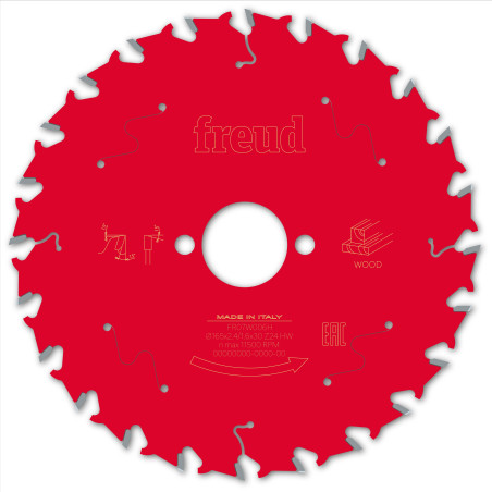 Lame pour scie circulaire portative D165 2,4/1,6 AL30 Z24 BA 15° Freud