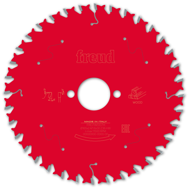 Lame pour scie circulaire portative D165 2,4/1,6 AL30 Z36 BA 10° Freud