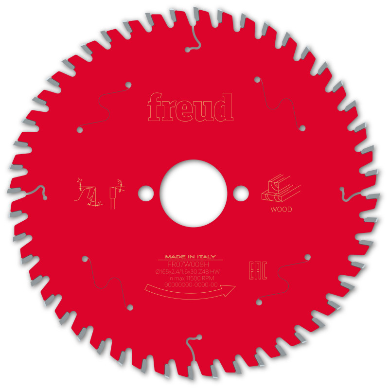 Lame pour scie circulaire portative D165 2,4/1,6 AL30 Z48 BA 5° Freud