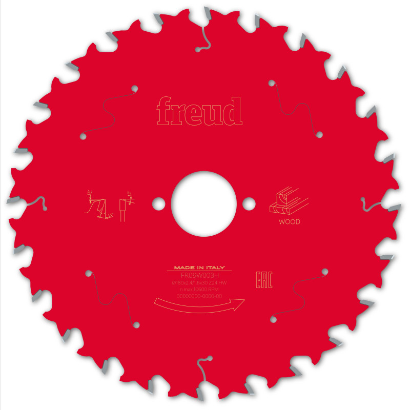 Lame pour scie circulaire portative D180 2,4/1,6 AL30 Z24 BA 15° Freud