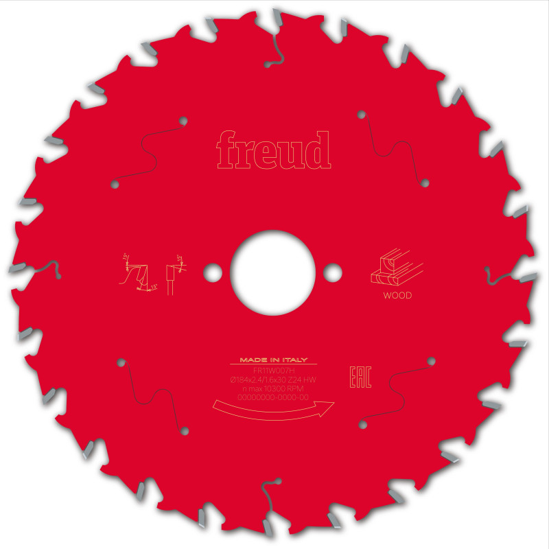 Lame pour scie circulaire portative D184 2,4/1,6 AL30 Z24 BA 15° Freud