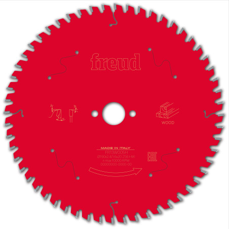 Lame pour scie circulaire portative D190 2,4/1,6 AL20 Z56 BA 5° Freud