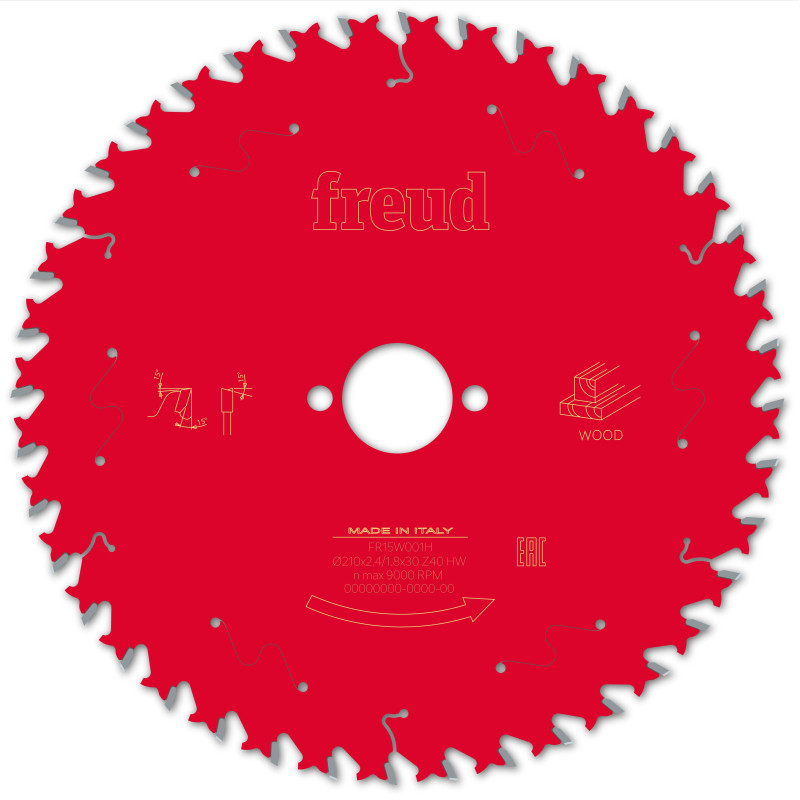 Lame pour scie circulaire portative D210 2,4/1,8 AL30 Z40 BA 15° Freud