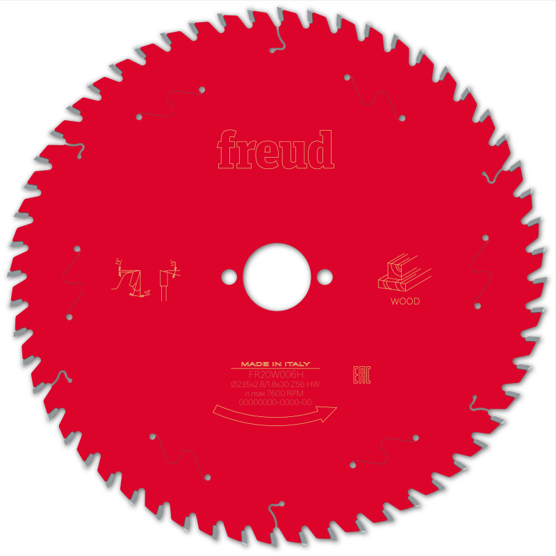 Lame pour scie circulaire portative D235 2,8/1,8 AL30 Z56 BA 10° Freud