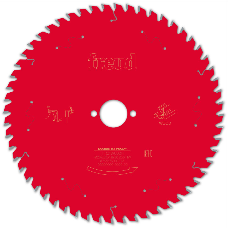 Lame pour scie circulaire portative D237 2,5/1,8 AL30 Z56 BA 10° Freud