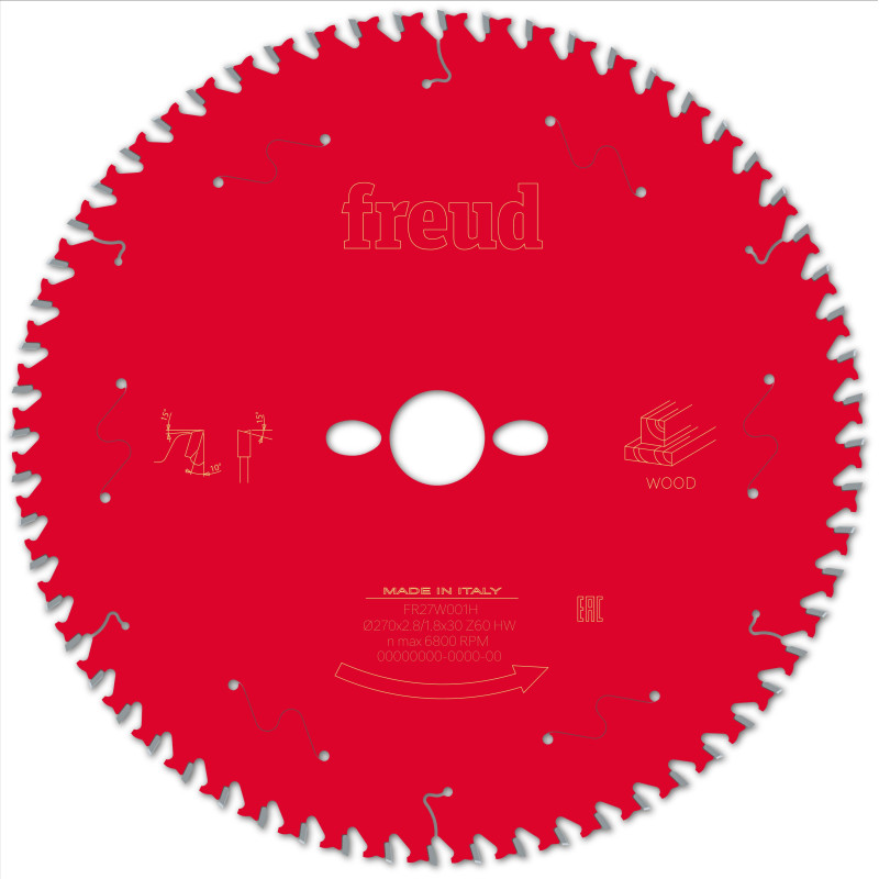 Lame pour scie circulaire portative D270 2,8/1,8 AL30 Z60 BA 10° Freud