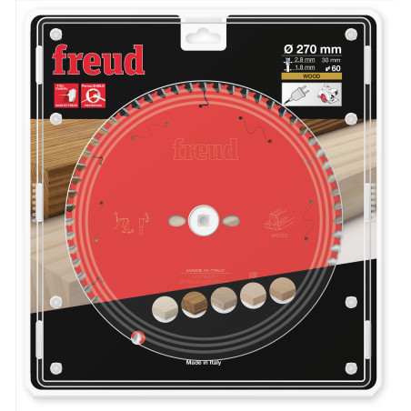 Lame pour scie circulaire portative D270 2,8/1,8 AL30 Z60 BA 10° Freud