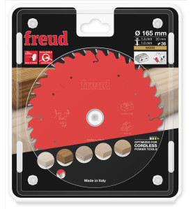 Lame pour scie circulaire portative sans fil D165 1,45/1 AL20 Z36 BA 15° Freud