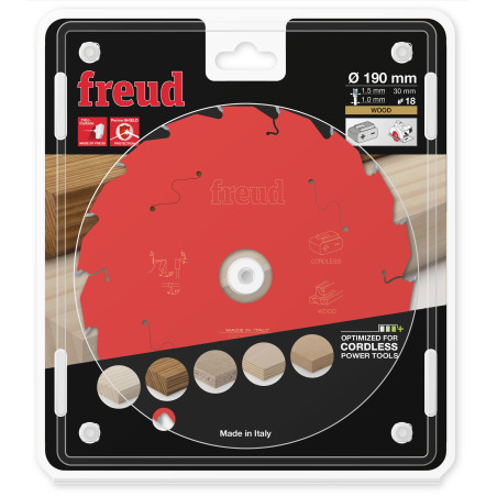 Lame pour scie circulaire portative sans fil D190 1,45/1 AL30 Z18 BA 25° Freud