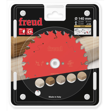 Lame pour scie circulaire portative filaire/sans fil D140 1,8/1,3 A20 Z24 BA 15° Freud