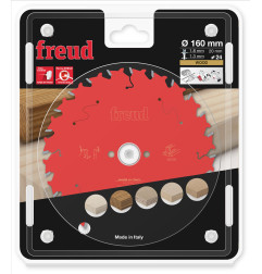 Lame pour scie circulaire portative filaire/sans fil D160 1,8/1,3 A20 Z24 BA 15° Freud
