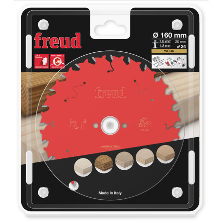 Lame pour scie circulaire portative filaire/sans fil D160 1,8/1,3 A20 Z24 BA 15° Freud