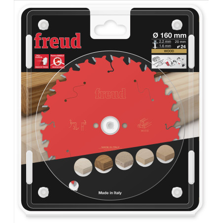 Lame pour scie circulaire portative filaire/sans fil D160 2,2/1,6 A20 Z24 BA 15° Freud