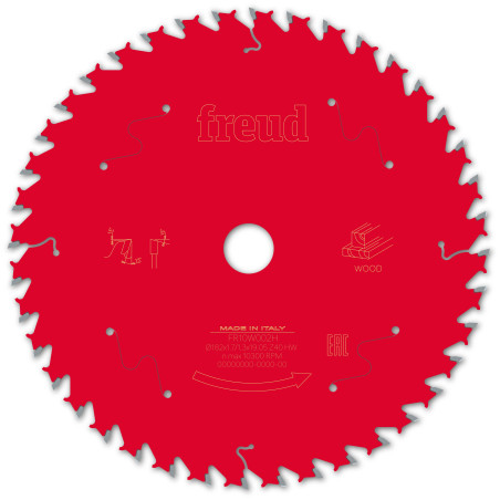 Lame scie circulaire portative filaire/sans fil D182 1,7/1,3 AL19,05 Z40 BA 15° Freud