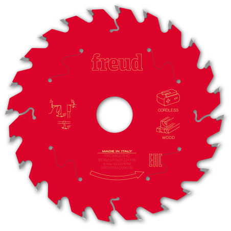 Lame pour scie circulaire portative sans fil D120 1,65/1,2 AL20 Z24 BA 20° Freud