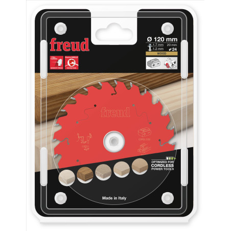 Lame pour scie circulaire portative sans fil D120 1,65/1,2 AL20 Z24 BA 20° Freud