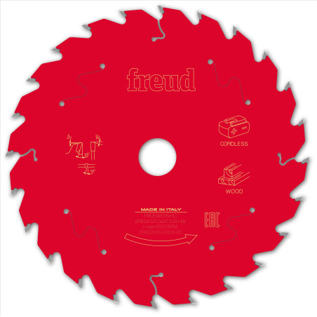 Lame pour scie circulaire portative sans fil D160 1,45/1 AL20 Z24 BA 25° Freud