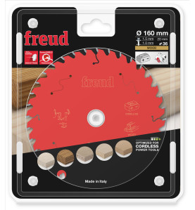 Lame pour scie circulaire portative sans fil D160 1,45/1 AL20 Z36 BA 15° Freud