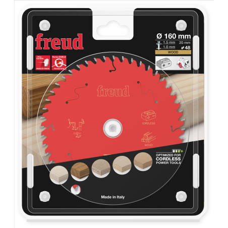 Lame pour scie circulaire portative sans fil D160 1,45/1 AL20 Z48 BA 10° Freud