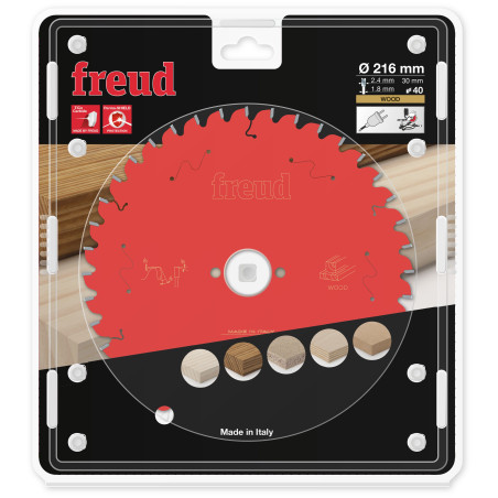 Lame pour scie circulaire portative D216 2,4/1,8 AL30 Z40 BA -5° Freud