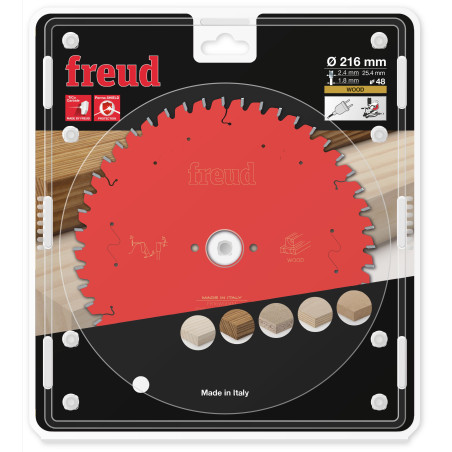 Lame pour scie circulaire portative D216 2,4/1,8 AL25,4 Z48 BA -5° Freud