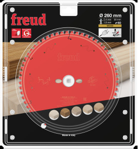 Lame pour scie circulaire portative D260 2,4/1,8 AL30 Z60 BA -5° Freud