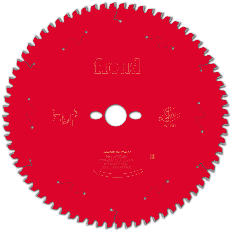 Lame pour scie circulaire portative D305 2,4/1,8 AL30 Z72 BA -5° Freud Lame pour scie circulaire portative D305 2,4/1,8 AL30 Z72 BA -5° Freud