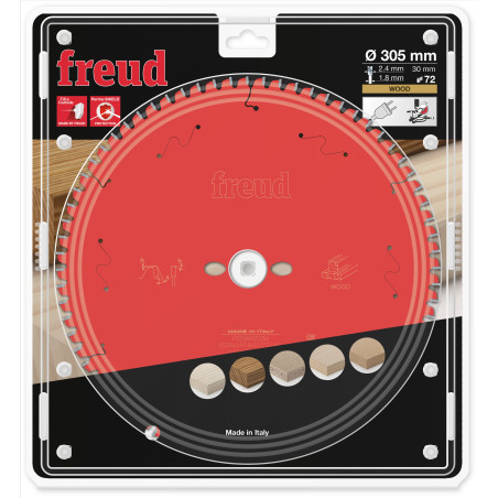 Lame pour scie circulaire portative D305 2,4/1,8 AL30 Z72 BA -5° Freud