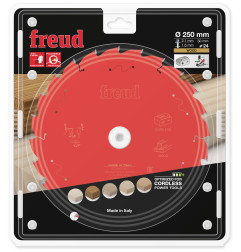 Lame pour scie circulaire portative sans fil D250 2,1/1,6 AL30 Z24 BA 5° Freud