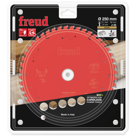 Lame pour scie circulaire portative sans fil D250 2,1/1,6 AL30 Z48 BA 5° Freud