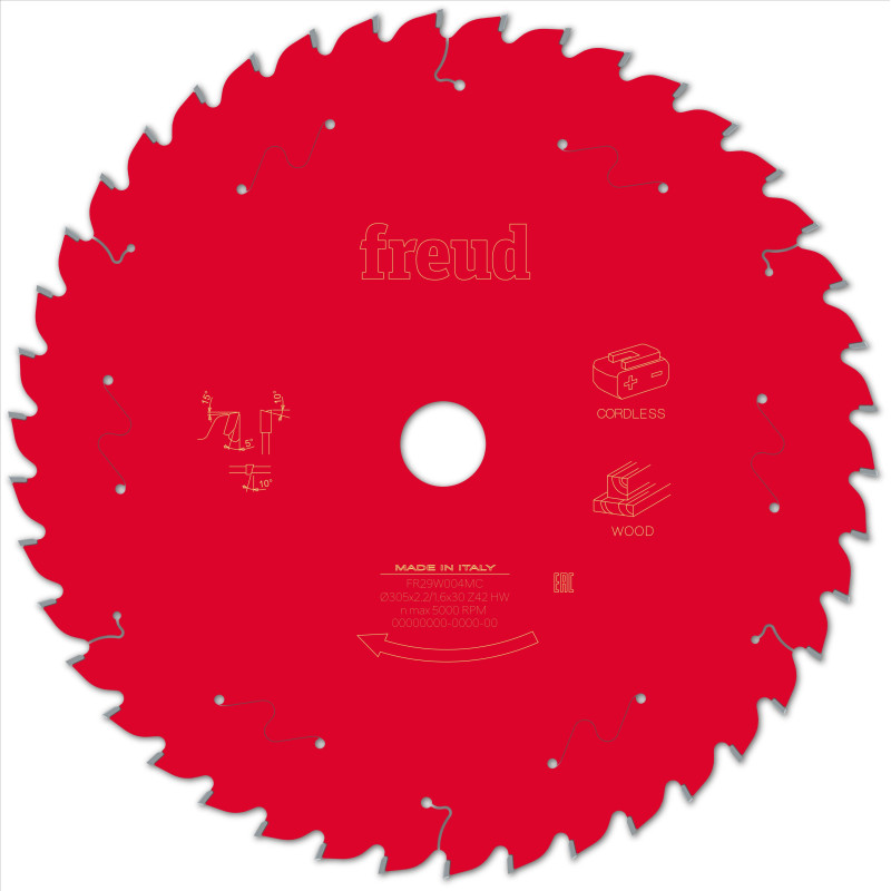 Lame pour scie circulaire portative sans fil D305 2,2/1,6 AL30 Z42 BA 5° Freud