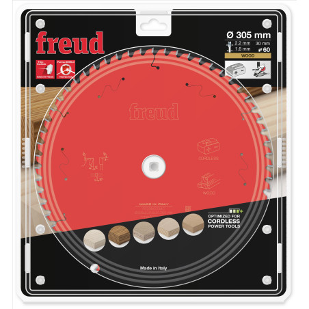 Lame pour scie circulaire portative sans fil D305 2,2/1,6 AL30 Z60 BA 5° Freud