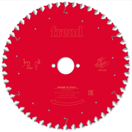 Lame pour scie circulaire portative D220 2,6/1,6 AL30 Z48 BA 10° Freud