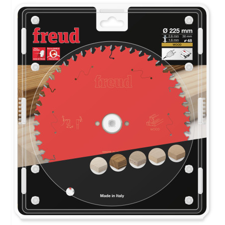 Lame pour scie circulaire portative D225 2,6/1,6 AL30 Z48 BA 10° Freud