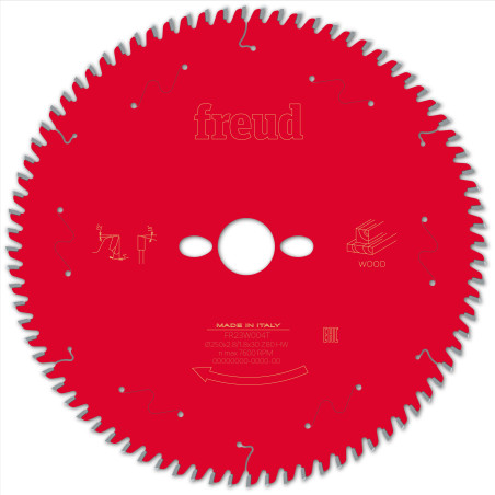 Lame pour scie circulaire portative D250 2,8/1,8 AL30 Z80 BA 5° Freud