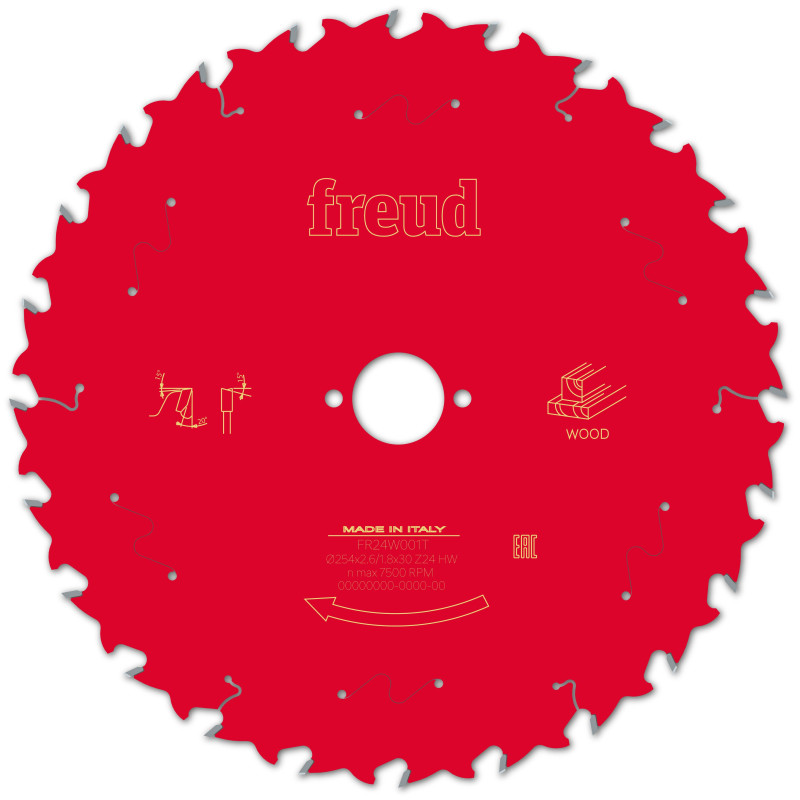 Lame pour scie circulaire portative D254 2,6/1,8 AL30 Z24 BA 20° Freud