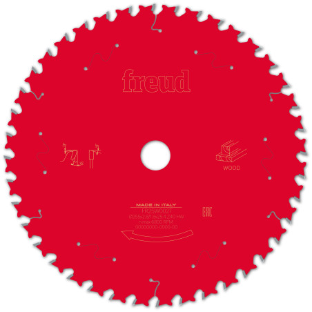 Lame pour scie circulaire portative D255 2,8/1,8 AL25,4 Z40 BA 15° Freud