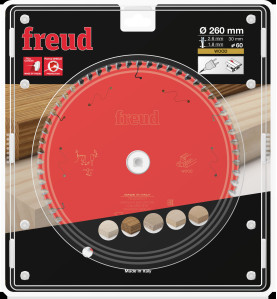 Lame pour scie circulaire portative D260 2,6/1,8 AL30 Z60 BA 10° Freud