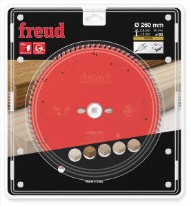 Lame pour scie circulaire portative D260 2,6/1,8 AL30 Z80 BA 5° Freud
