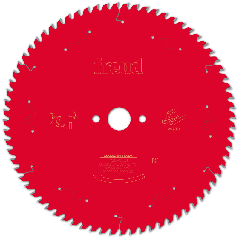 Lame pour scie circulaire portative D300 2,5/1,8 AL30 Z72 BA 10° Freud Lame pour scie circulaire portative D300 2,5/1,8 AL30 Z72 BA 10° Freud