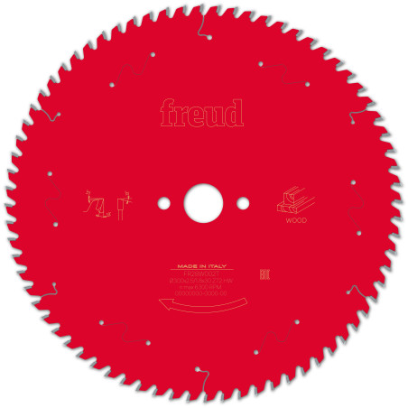 Lame pour scie circulaire portative D300 2,5/1,8 AL30 Z72 BA 10° Freud