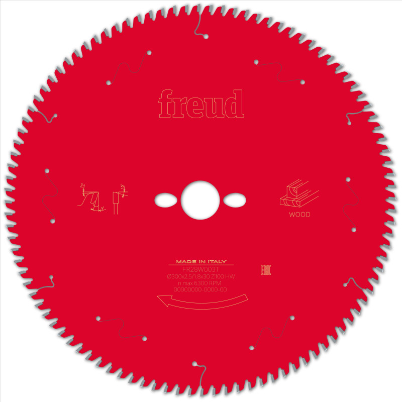 Lame pour scie circulaire portative D300 2,5/1,8 AL30 Z100 BA 5° Freud