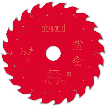 Lame pour scie circulaire portative sans fil D210 1,7/1,2 AL30 Z24 BA 25° Freud