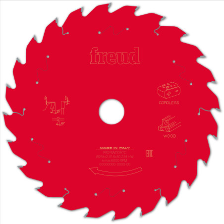 Lame pour scie circulaire portative sans fil D254 2,1/1,6 AL30 Z24 BA 25° Freud