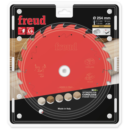 Lame pour scie circulaire portative sans fil D254 2,1/1,6 AL30 Z24 BA 25° Freud