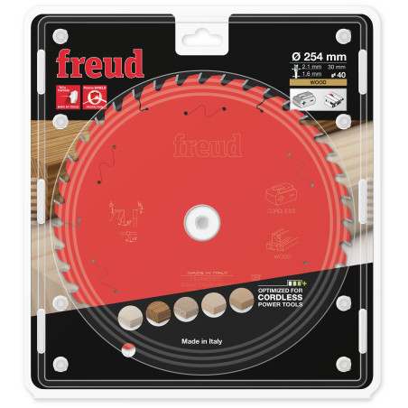Lame pour scie circulaire portative sans fil D254 2,1/1,6 AL30 Z40 BA 20° Freud