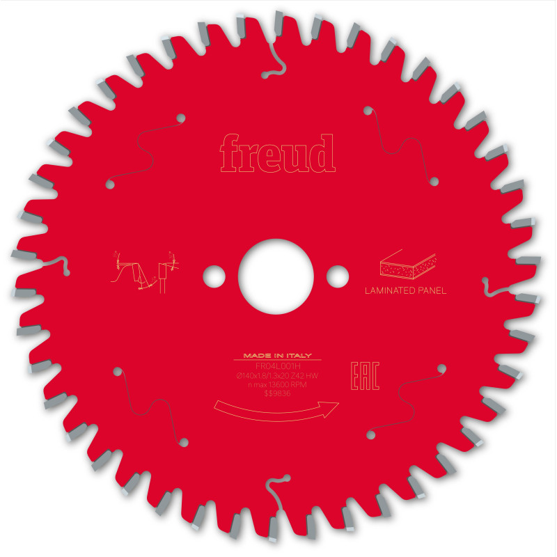 Lame pour scie circulaire portative filaire/sans fil D140 1,8/1,3 A20 Z42 BA -5° Freud