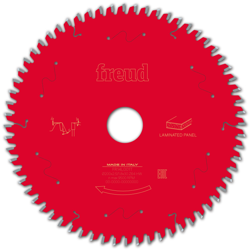 Lame pour scie circulaire portative D200 2,5/1,8 AL30 Z64 BA -2° Freud